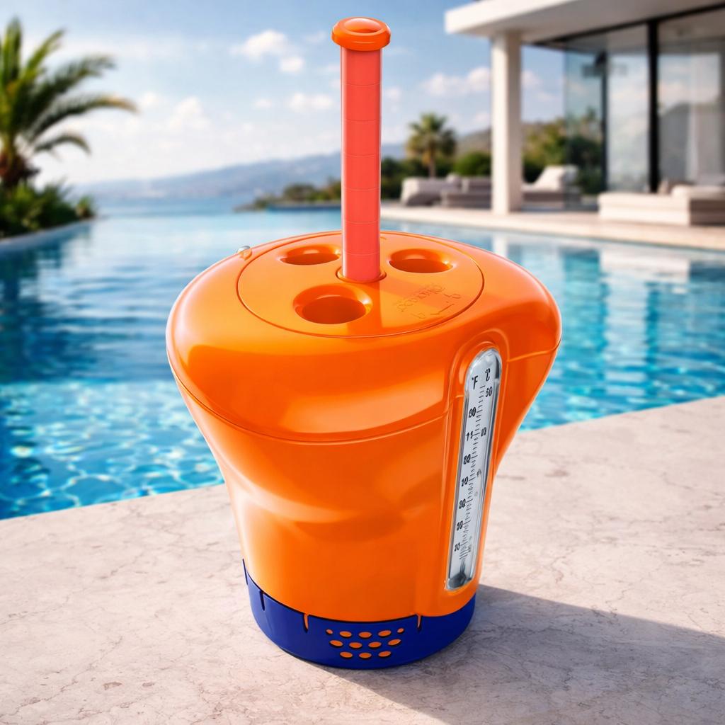 Дозатор CD16BU с индикатором и термометром 75 мм Оранжевый