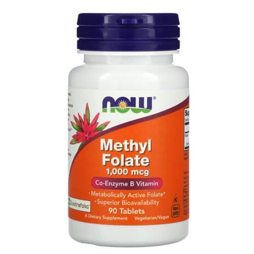 Фолиевая кислота B-9 NOW Methyl Folate 1,000 mcg 90 табл. (NOW-00491) Фолиевая кислота B-9 NOW Methyl Folate 1,000 mcg 90 табл. (NOW-00491)
