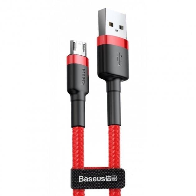Кабель Baseus Cafule Micro USB 2.4A 1 м Red - фото 3 Кабель Baseus Cafule Micro USB 2.4A 1 м Red - фото 3