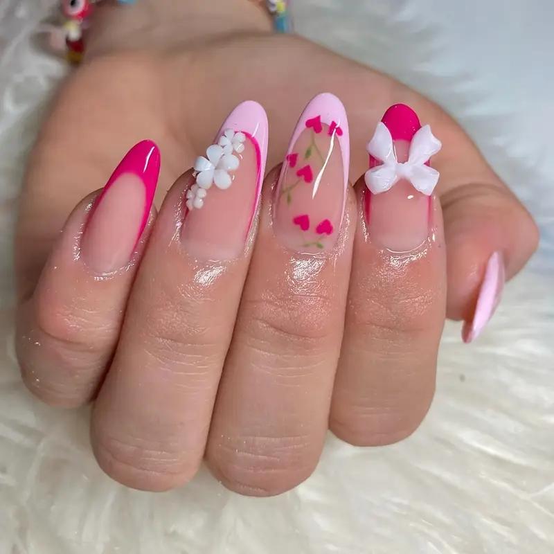 Накладные ногти с объемным дизайном Цветы сакуры с клеевыми пластинами 24 шт. Розовый (2743174714) - фото 2 Накладные ногти с объемным дизайном Цветы сакуры с клеевыми пластинами 24 шт. Розовый (2743174714) - фото 2