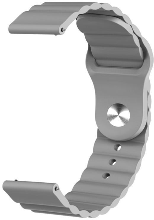 Ремешок силиконовый BeWatch для смарт часов 22 мм универсальный Wave Серый (1020704) - фото 3 Ремешок силиконовый BeWatch для смарт часов 22 мм универсальный Wave Серый (1020704) - фото 3