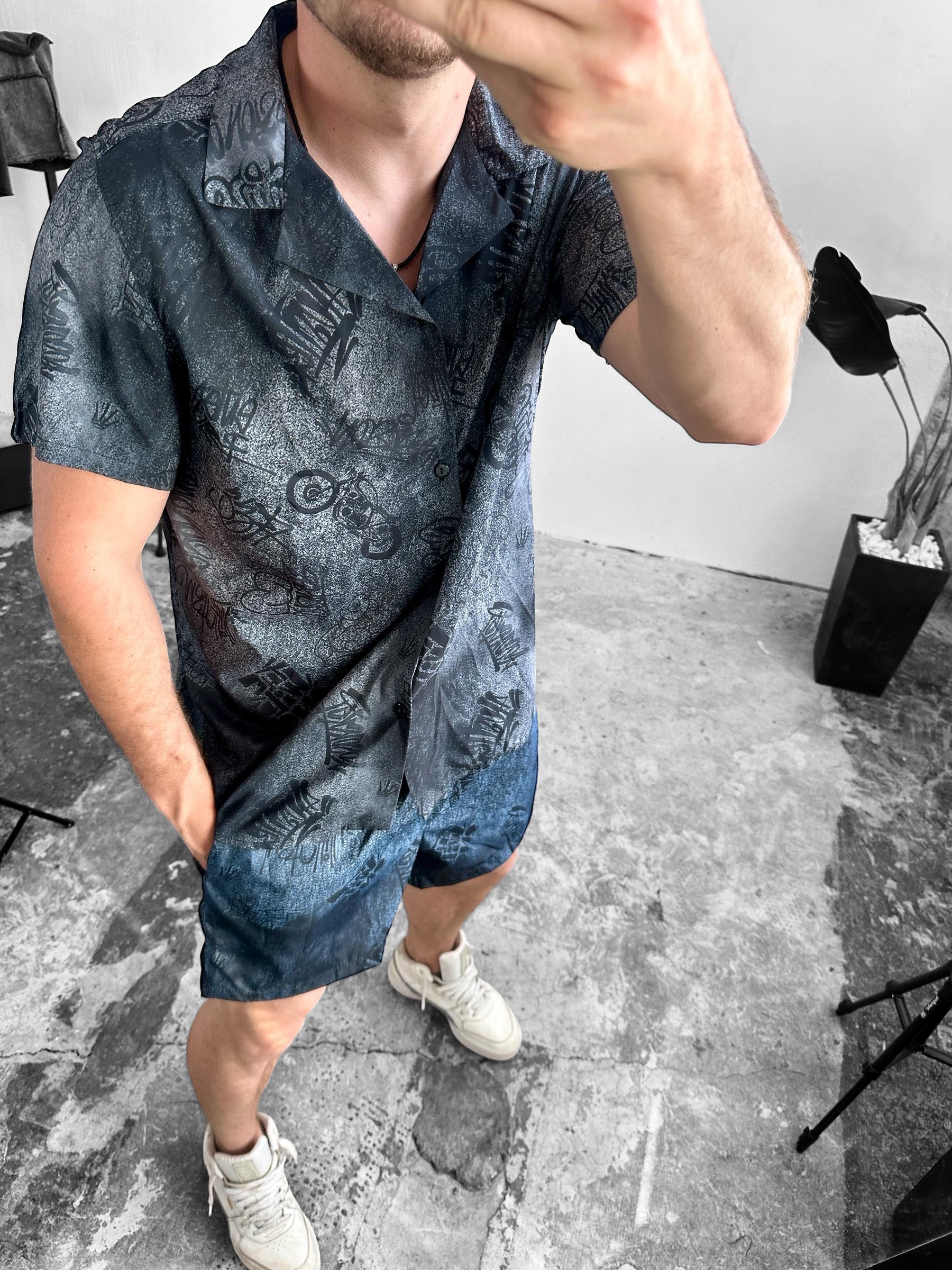 Пляжний костюм чоловічий 55-014 M Сірий