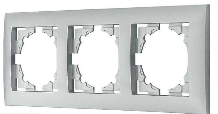 Рамка для розеток потрійна FI-3 Silver