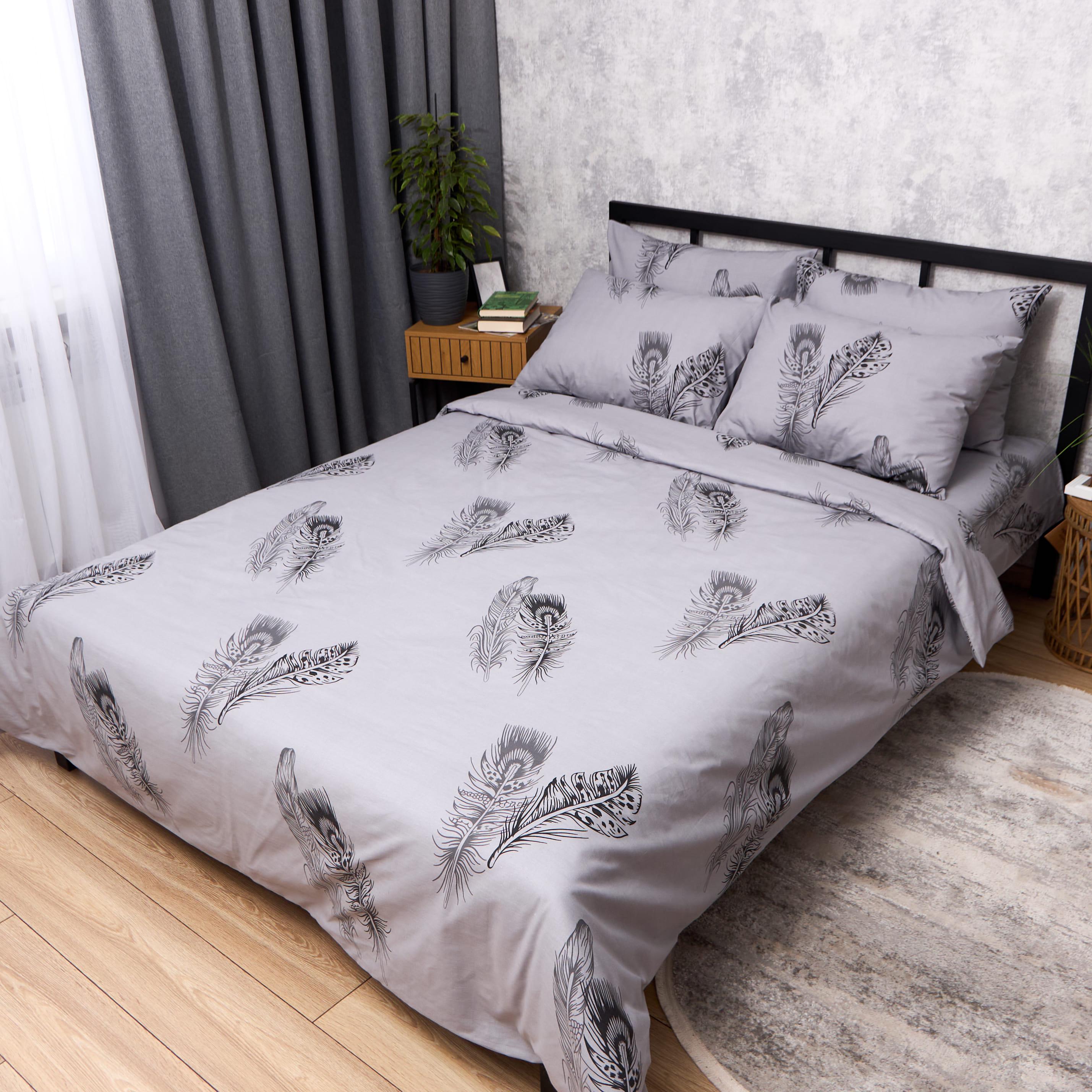Комплект постельного белья Moon&Star Бязь Gold Люкс Soft Feather King Size 220x240 см наволочки 2 шт. 70х70 см (MS-820015192)