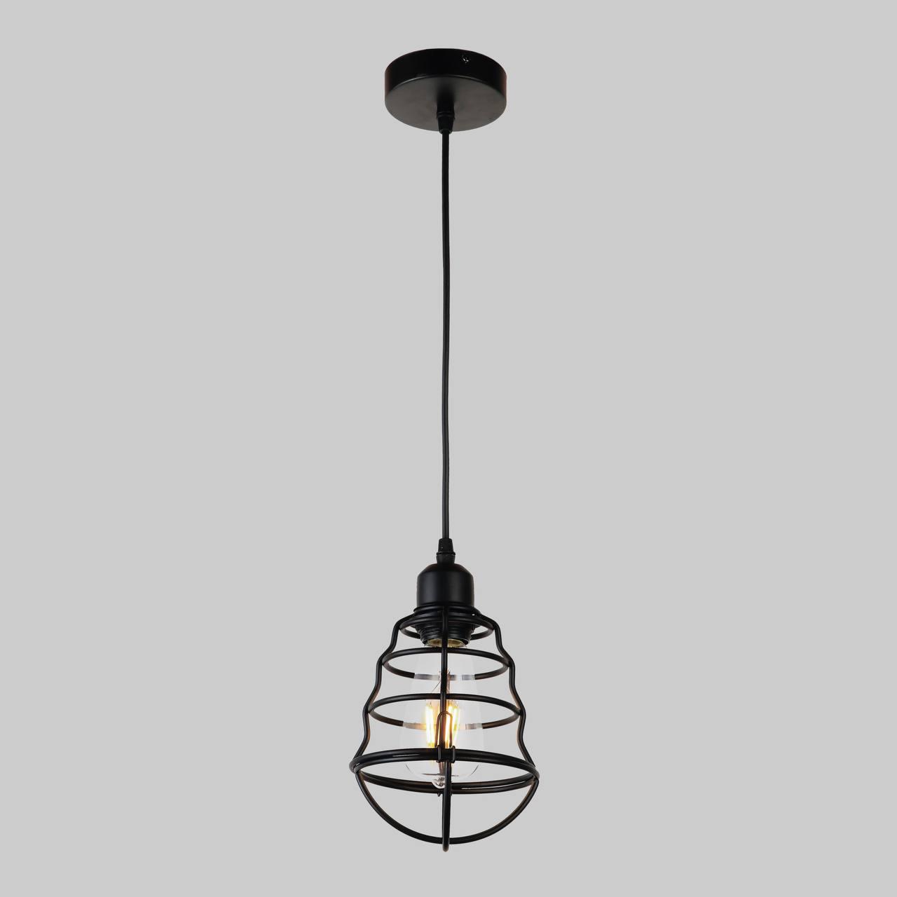 Подвесной светильник Levistella 48-PC0002-1 в стиле лофт Черный (48-PC0002-1)