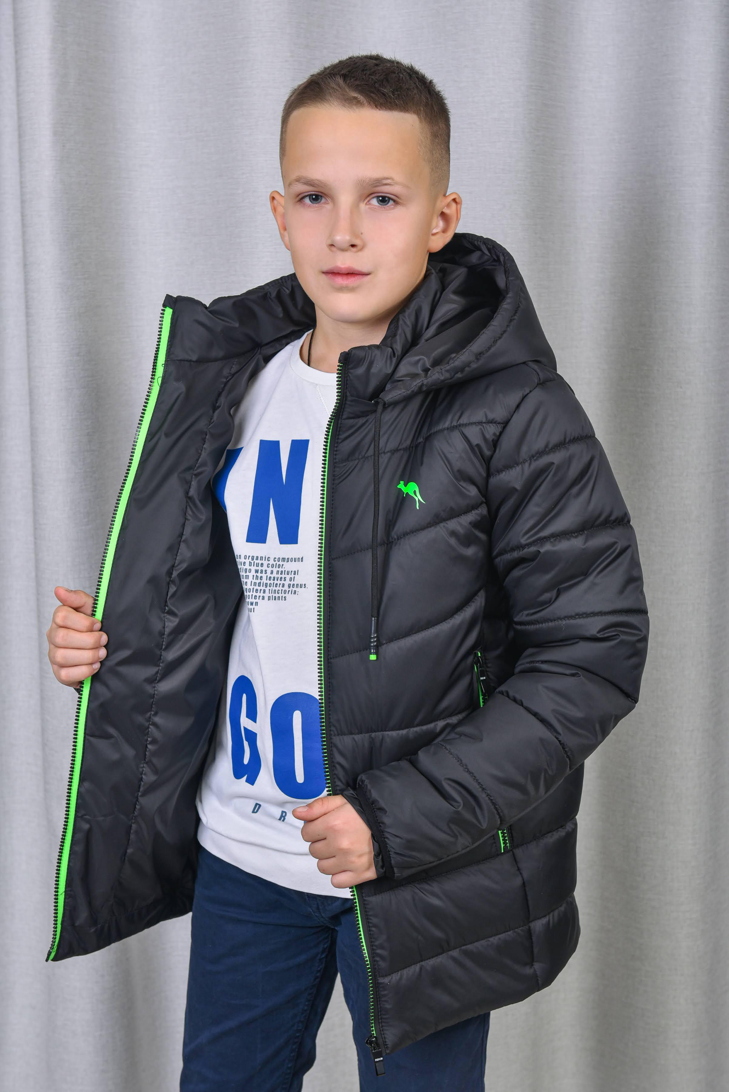 Куртка для хлопчика демісезонна Kangaroo 146-152 см Чорний (PL-93647-152ч) - фото 5 Куртка для хлопчика демісезонна Kangaroo 146-152 см Чорний (PL-93647-152ч) - фото 5