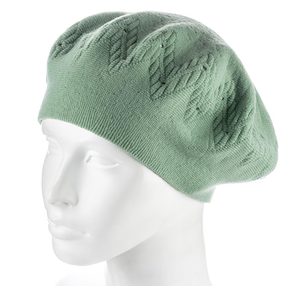 Берет женский Zolly ZH246 шерстяной двойной Фисташковый (132663)