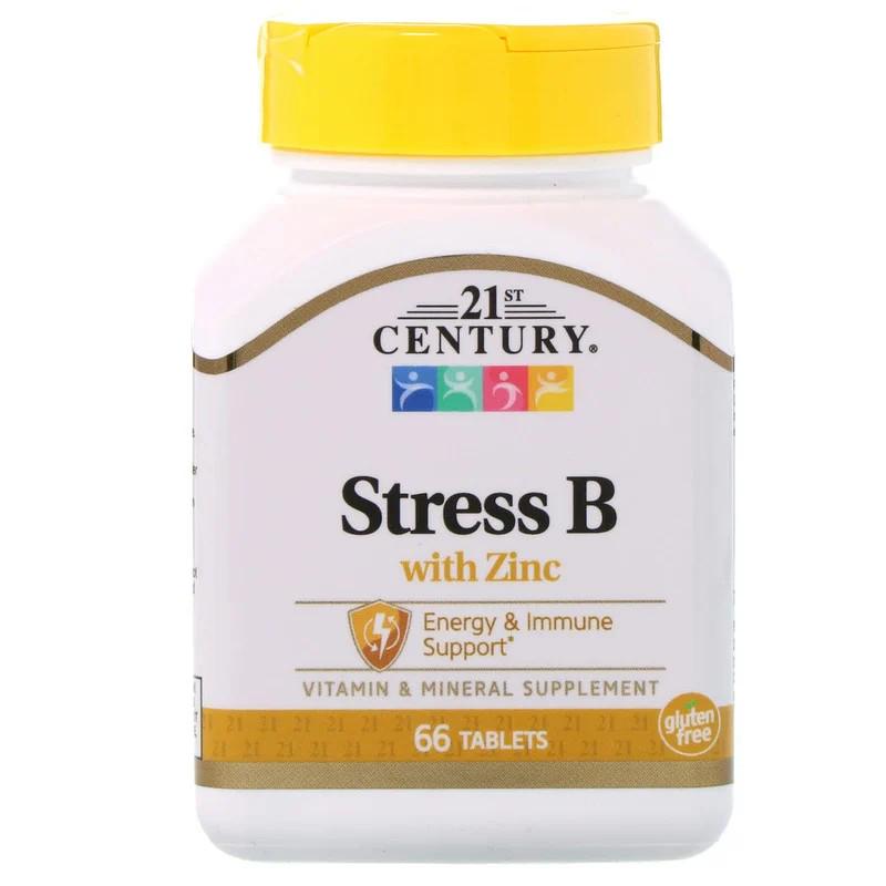 Витамины 21st Century Stress B with Zinc 66 таблеток