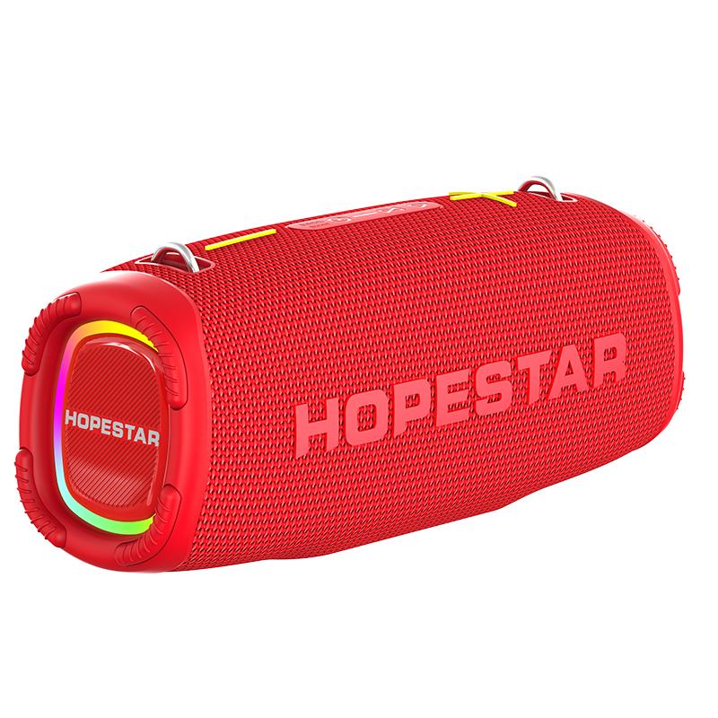 Портативная беспроводная колонка HOPESTAR A6 Max с микрофоном 80W/Bluetooth/TWS/MP3/AUX/Mic Красный