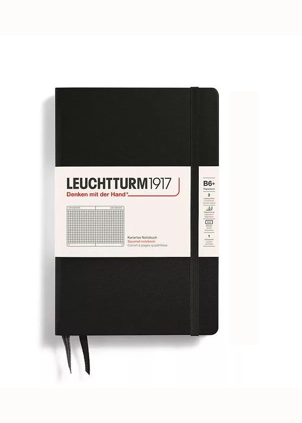 Блокнот Leuchtturm1917 Paperback B6+ клетка Черный (368517)