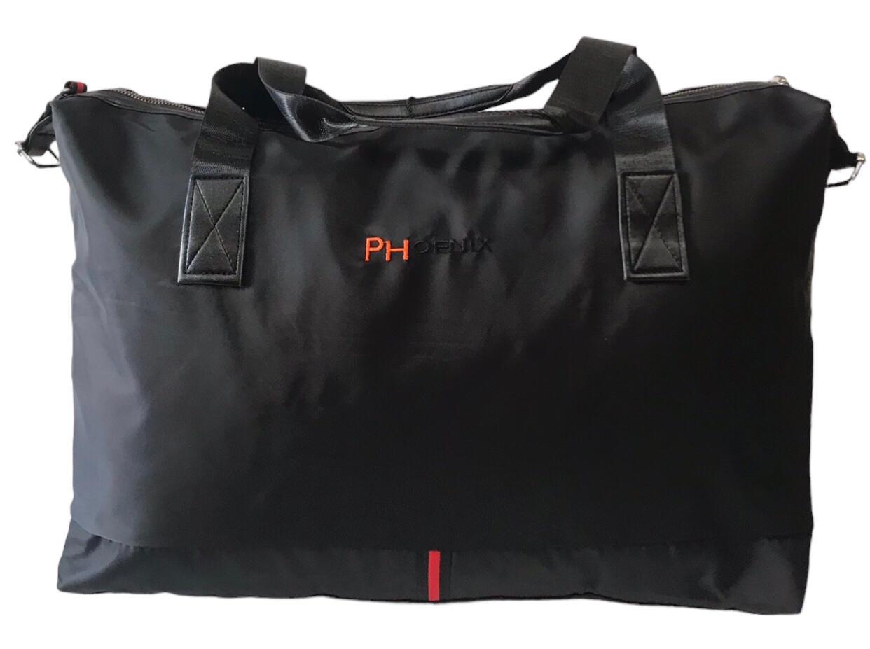 Сумка дорожня середня Phoenix з карманом на блискавці і з знімним ремінем через плече Чорний (6622)