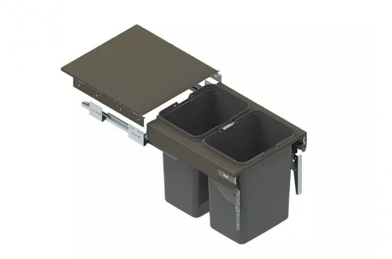 Відро для сміття Rejs SEGREGO секція 450 Н 320 2x15L 414x480x330 мм Графіт (WE28.4034.01.924)