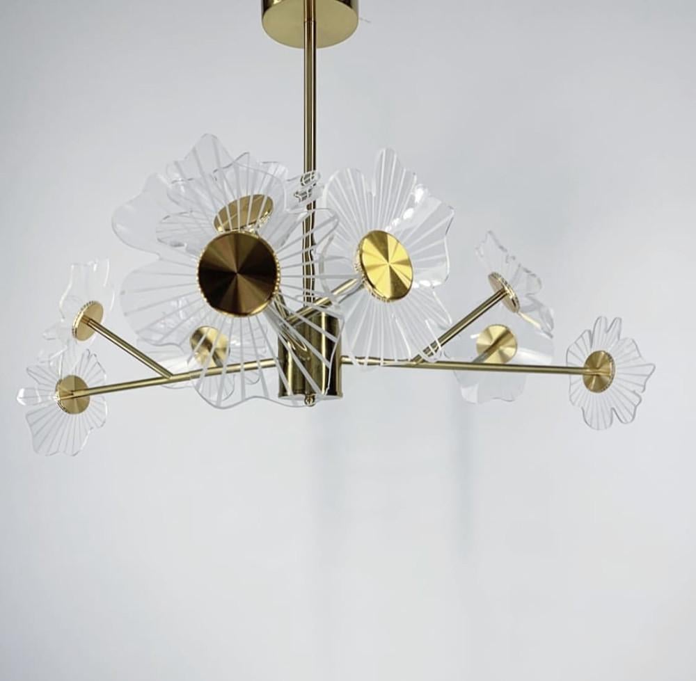 Люстра современная во флористических мотивах (C 10/9)