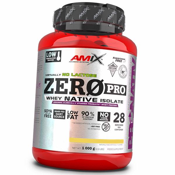 Чистий ізолят сироваткового протеїну Amix Nutrition ZeroPro Protein 1000 г Полуничне морозиво (29135012)