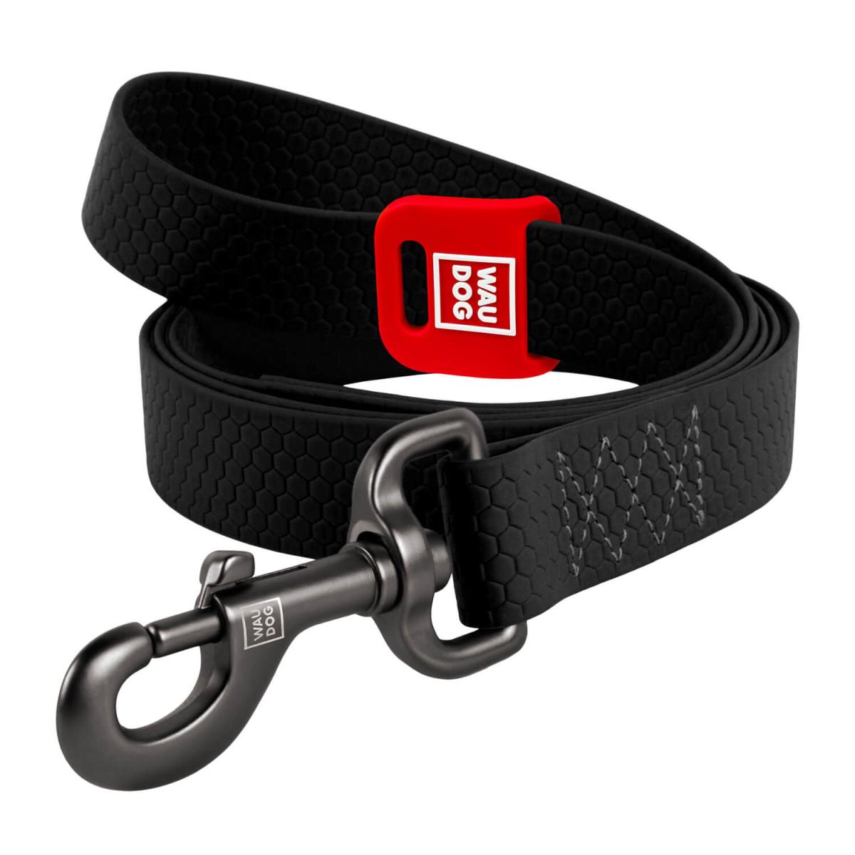 Поводок для средних собак WAUDOG Waterproof до 40 кг M 20 мм 305 см Черный (55427)