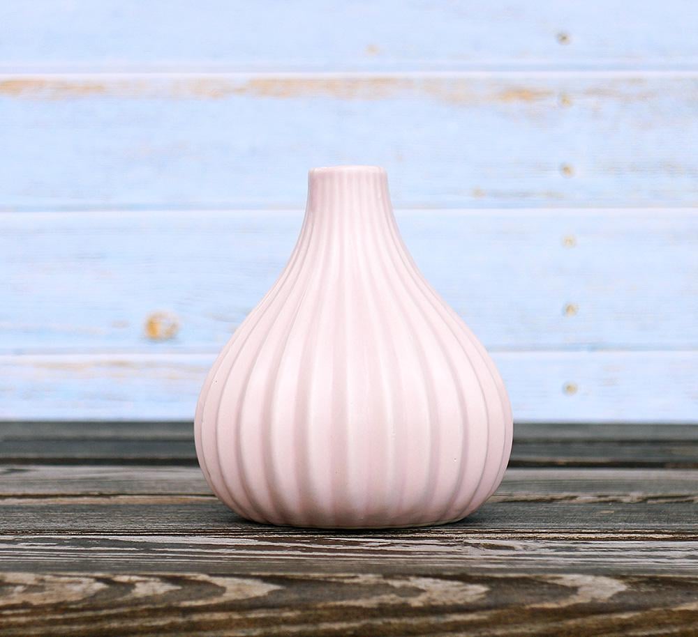 Ваза Вильма пудра керамика h14d8cm Гранд Презент 1002074-2 пудра