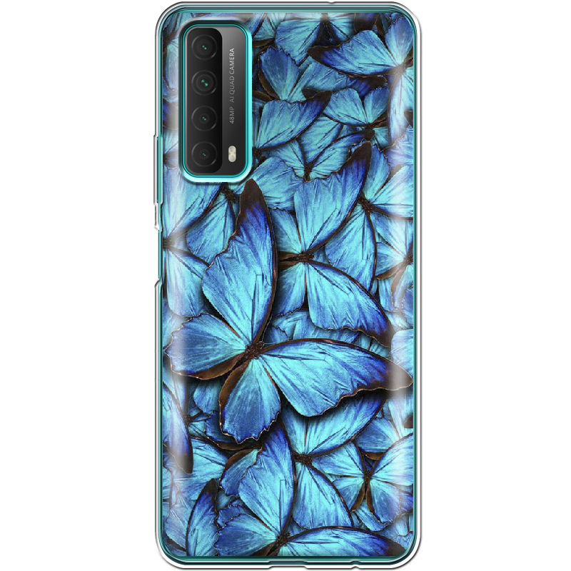 Чехол Boxface Huawei P Smart 2021 лазурные бабочки Прозрачный силикон (41133-up1550-41133)