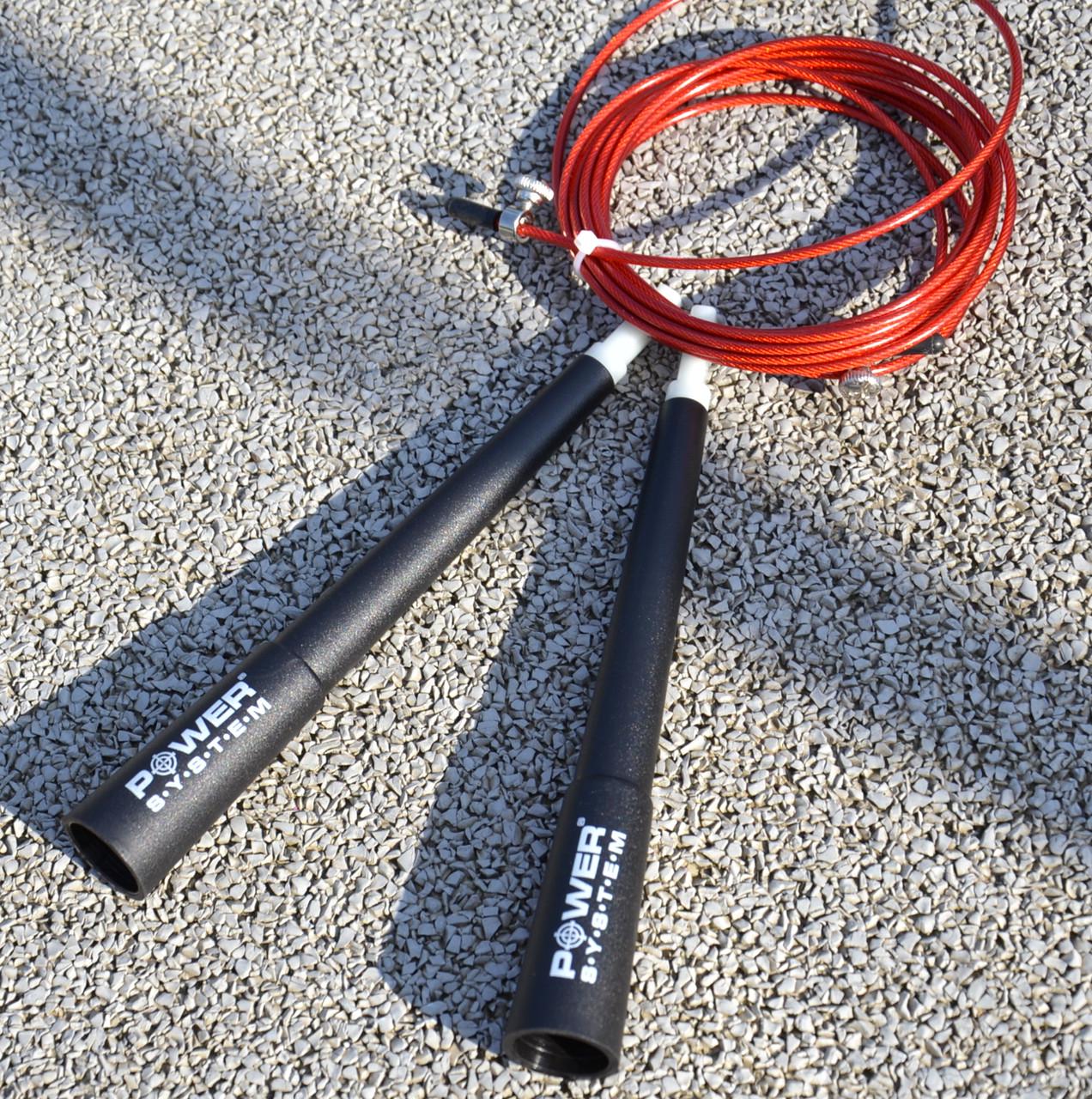 Скакалка швидкісна Power System PS-4033 Crossfit Jump Rope 2,8 м Red - фото 4