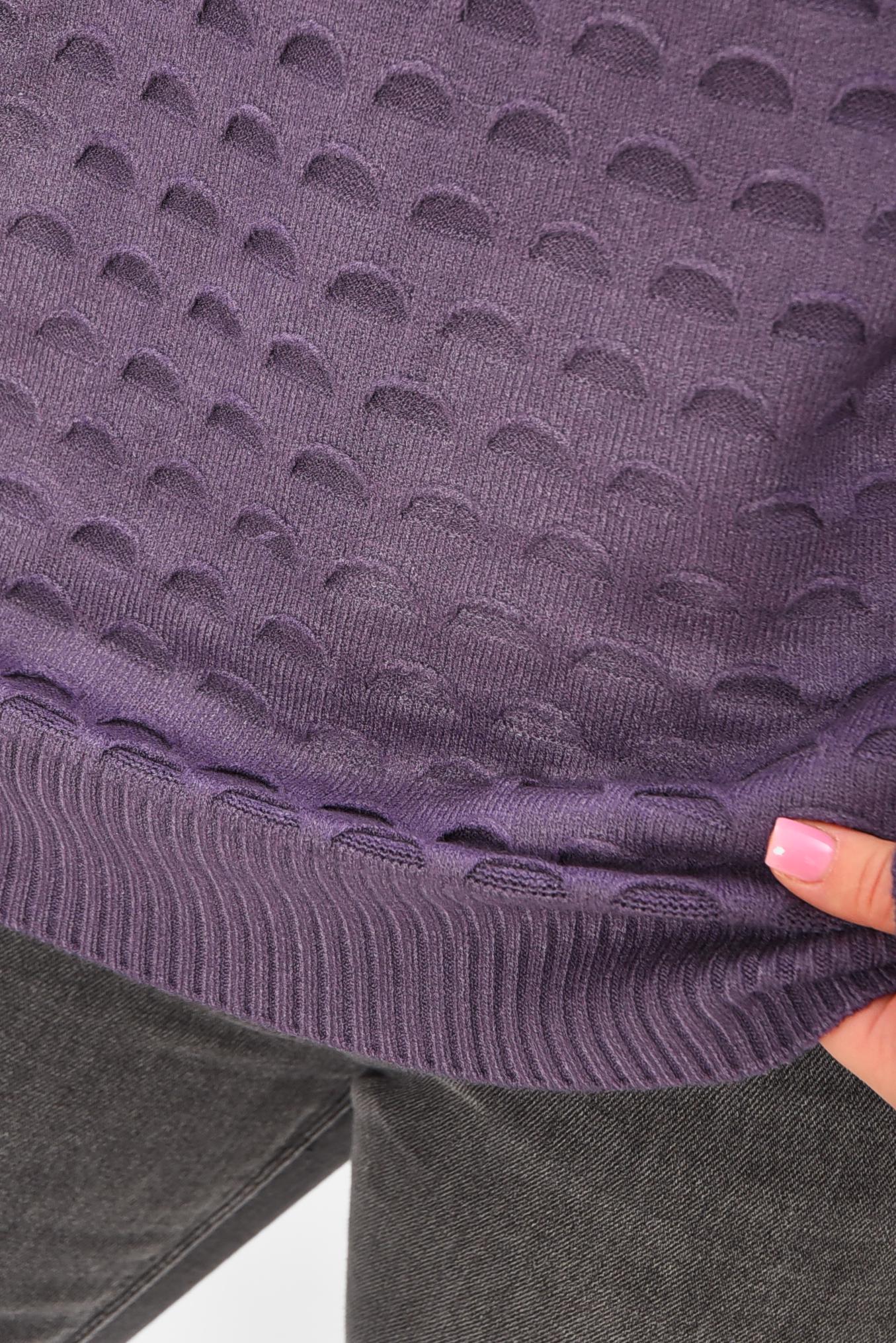 Светр жіночий 206592 однотонний XL-2XL Фіолетовий (206592_!335359_48-50) - фото 4 Светр жіночий 206592 однотонний XL-2XL Фіолетовий (206592_!335359_48-50) - фото 4