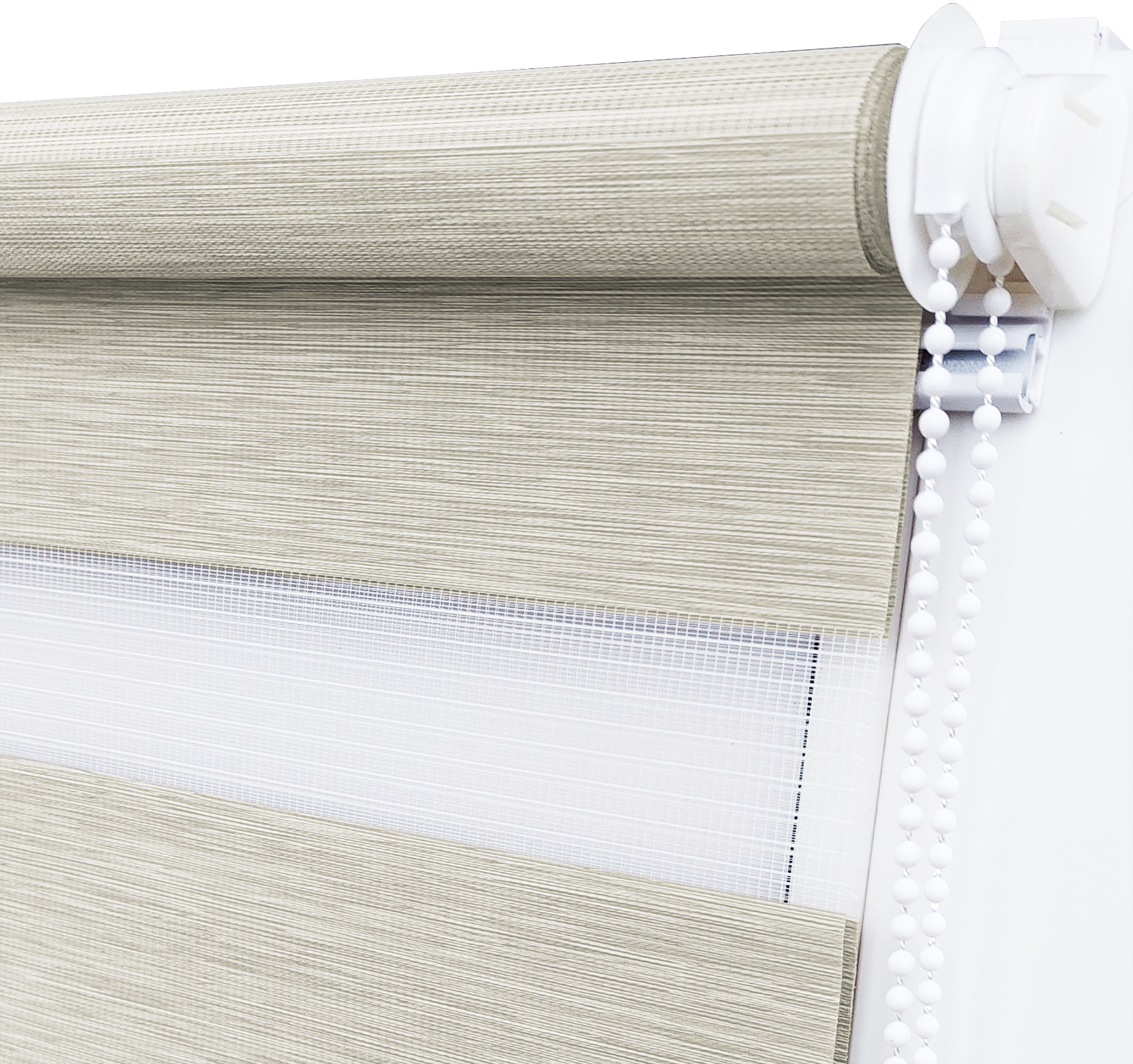 Ролета день-ночь Bigimot Лен 36x130 см Светло-молочный (N 201-130-36) - фото 2 Ролета день-ночь Bigimot Лен 36x130 см Светло-молочный (N 201-130-36) - фото 2