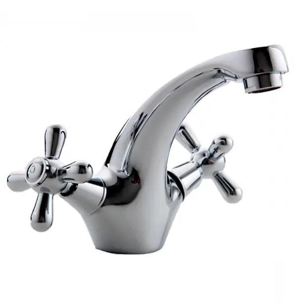 Змішувач для умивальника Frap F1025 двовентильний Хром (171176) Змішувач для умивальника Frap F1025 двовентильний Хром (171176)