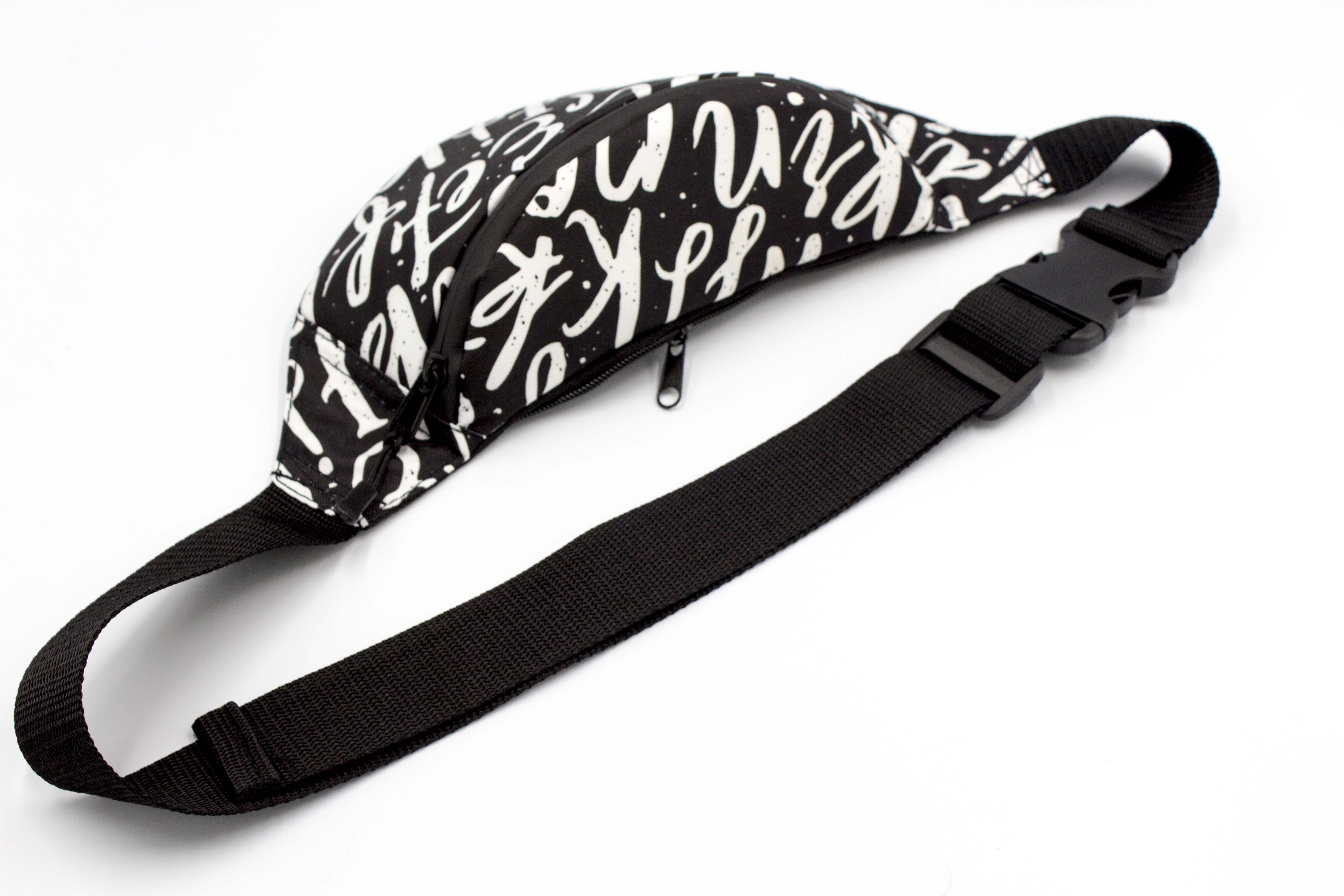 Сумка бананка Букви Чорний (24415604) - фото 4 Сумка бананка Букви Чорний (24415604) - фото 4