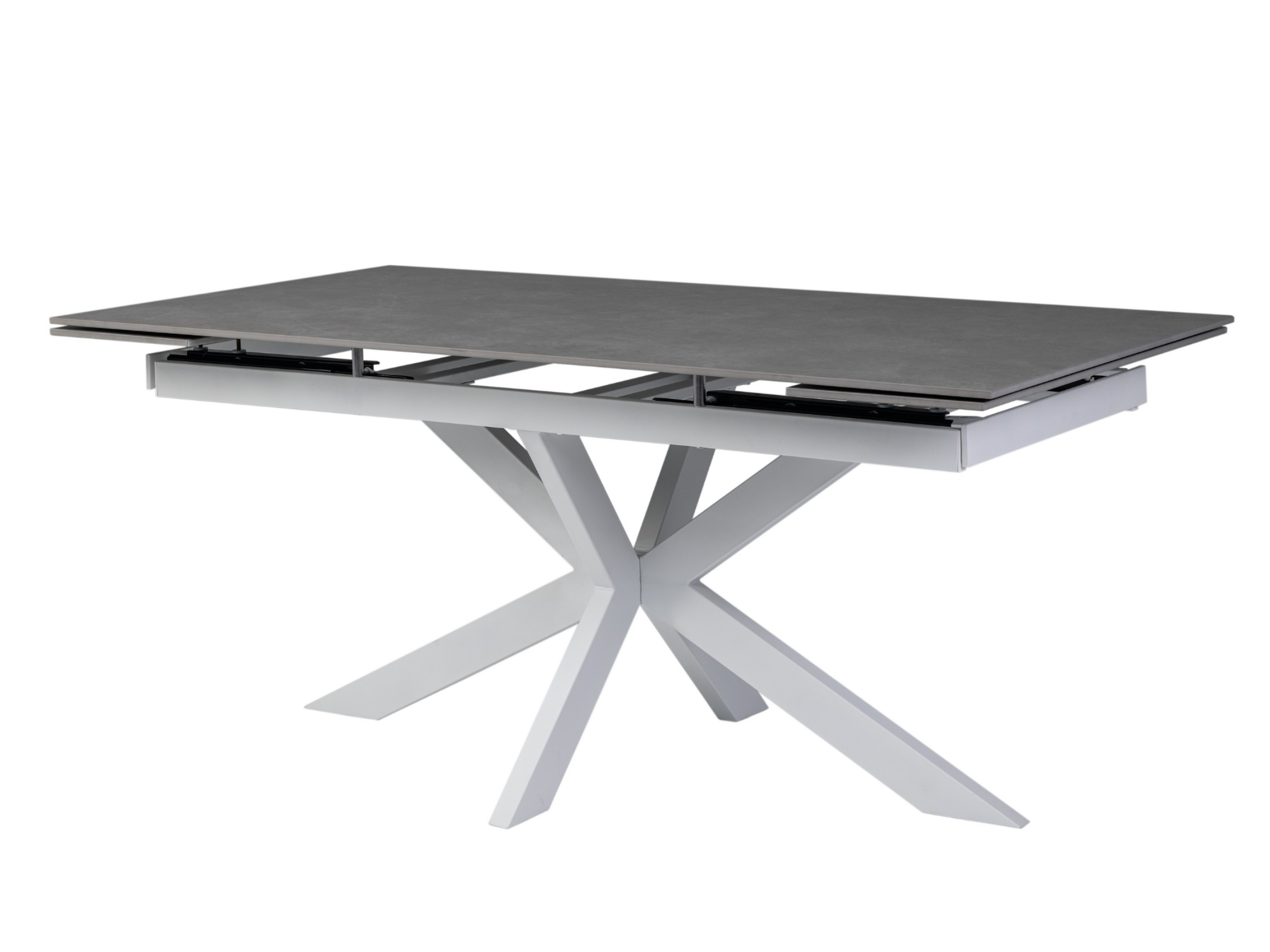 Стіл обідній розсувний Vetro Mebel Тіціано 1700- 2200x900x760 мм Делікато грей/Білий (TМL-1150)