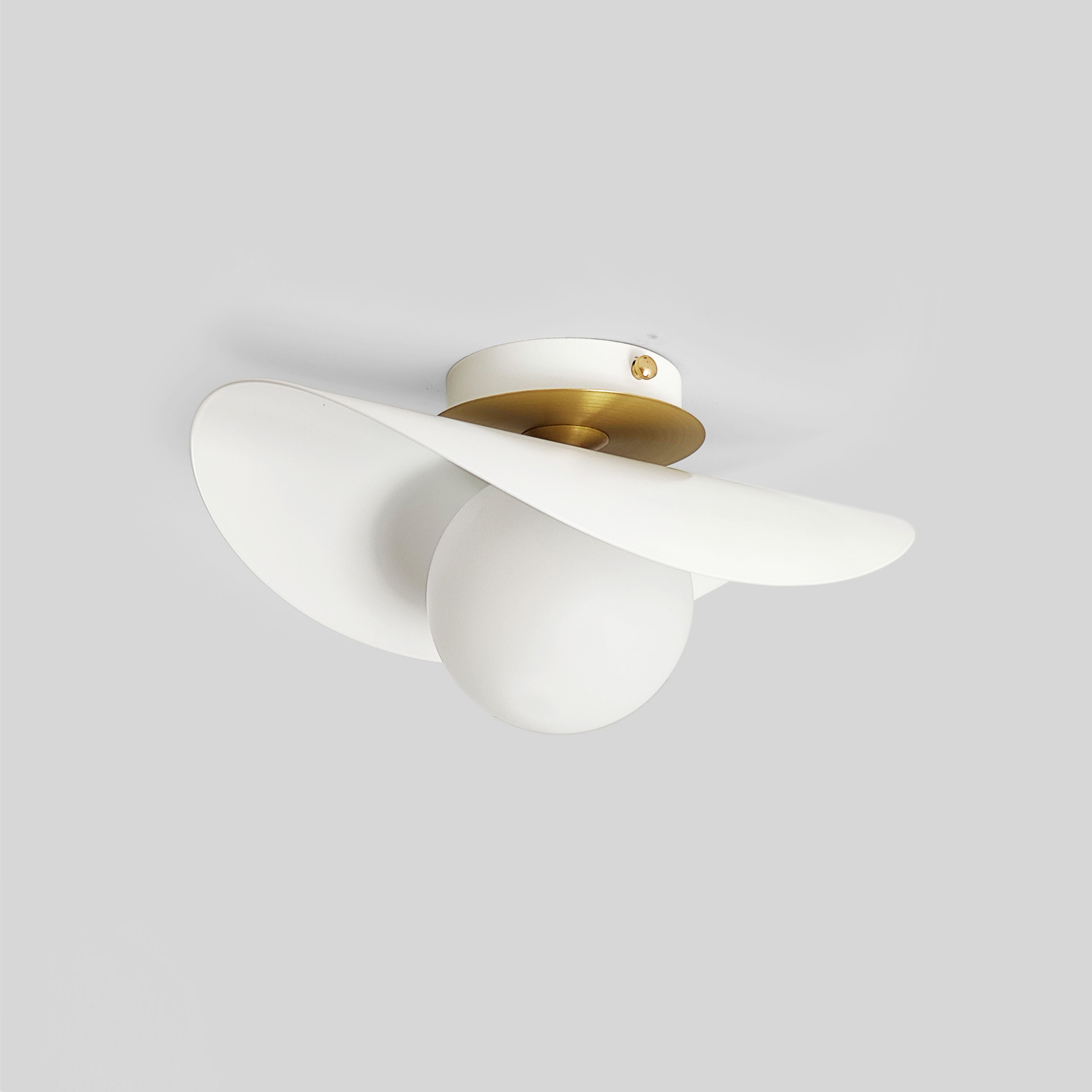 Настенный светильник Gaff Design с деталями из латуни Белый (BRASS48) - фото 2