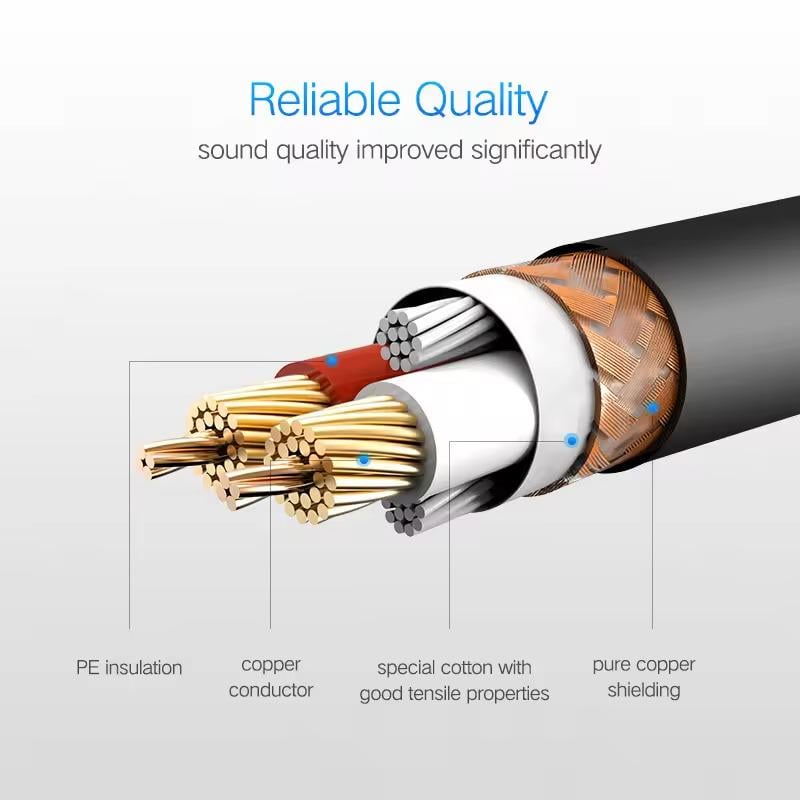 Мікрофонний кабель XLR Male to Female 3-pin UGREEN AV130 Cannon 3 метри чорний (20711) - фото 10