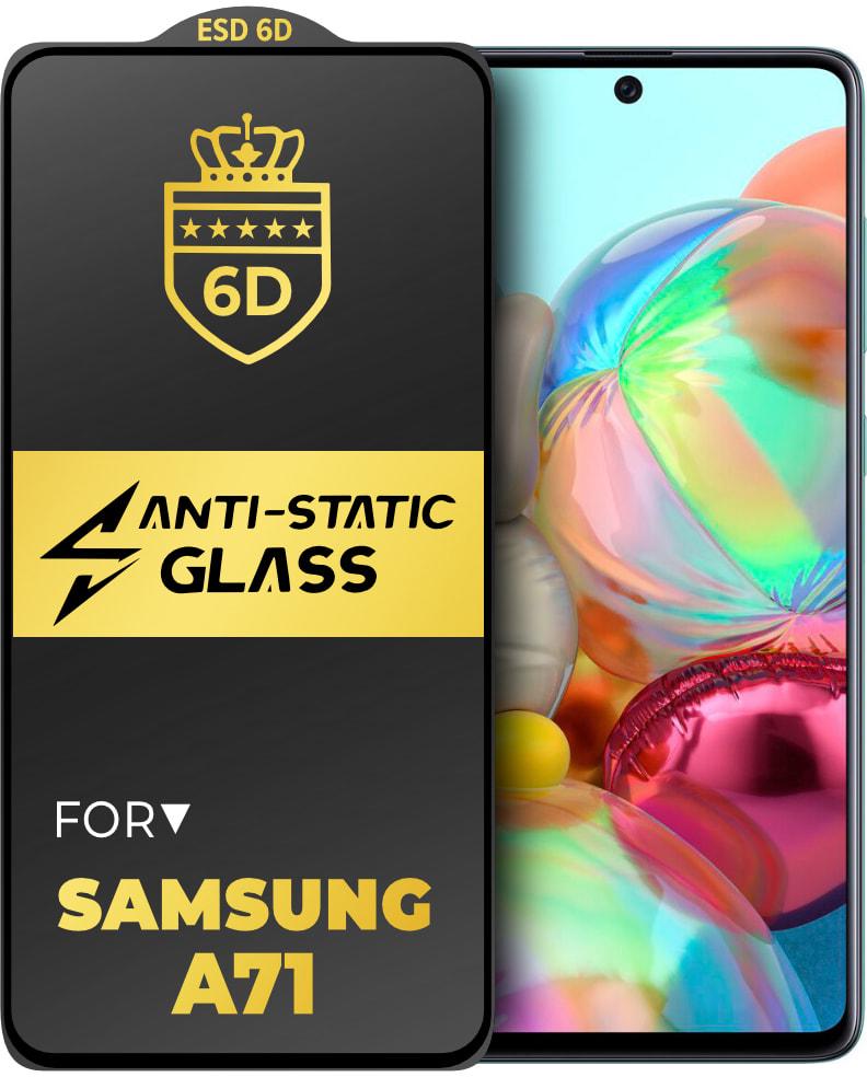 Стекло защитное 6D Anti-Static Samsung Galaxy A71 A715 Glass Shield (34199)