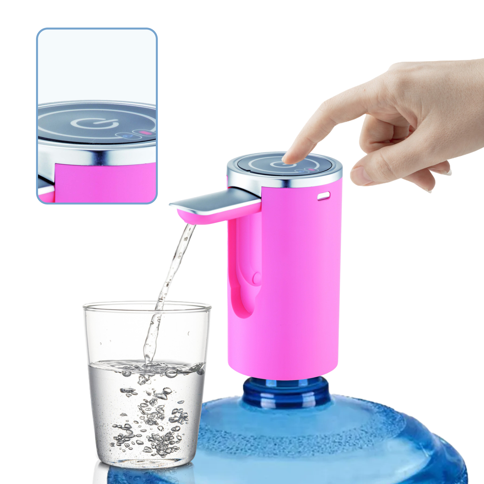 Помпа для воды электрическая VIO E23 со складным носиком Розовый (9966) - фото 2 Помпа для воды электрическая VIO E23 со складным носиком Розовый (9966) - фото 2