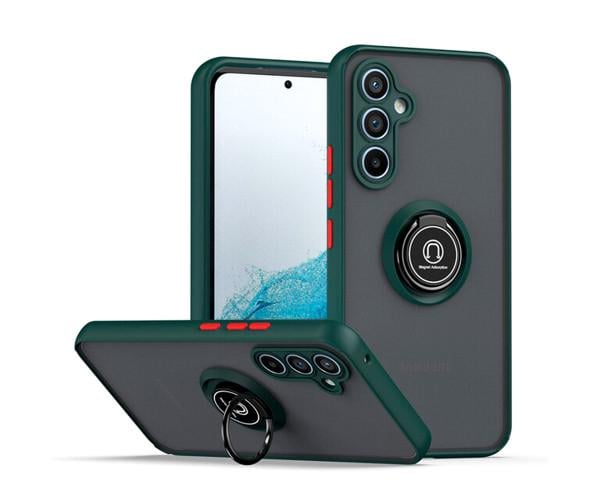 Чохол-накладка TPU Color Matte Ring для Samsung Galaxy M14 Зелёный