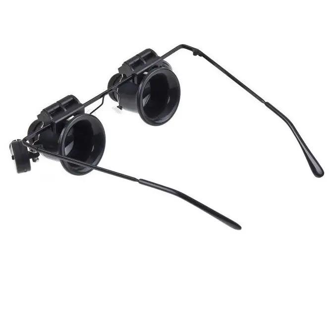 Ювелірні окуляри Magnifier 9892A-II Led 20x Чорний - фото 2