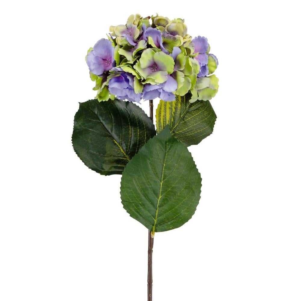 Цветок искусственный Гортензия 72 см Лимонно-фиолетовый (2000-004PL)
