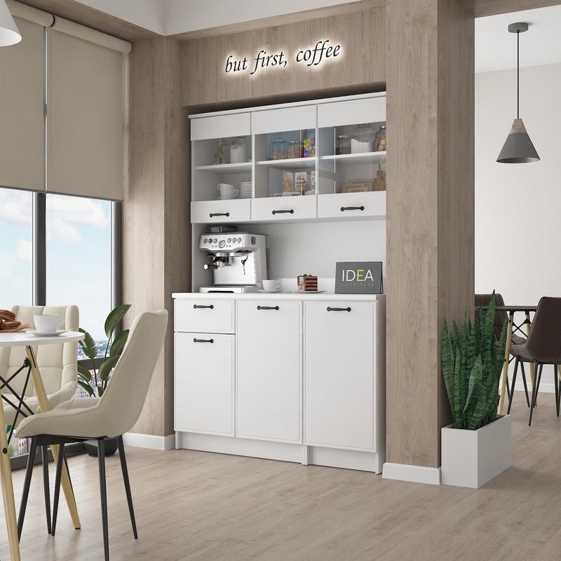 Готовий кухонний буфет Idea К-92.2 120 см Білий (33543428)