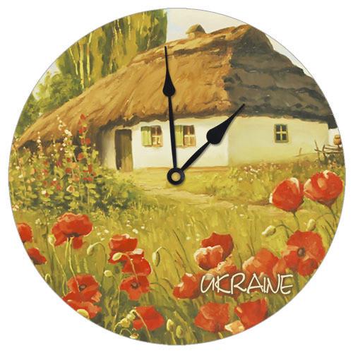 Часы настенные круглые Presentville Сельский дом 36 см (CHR K UKR012)