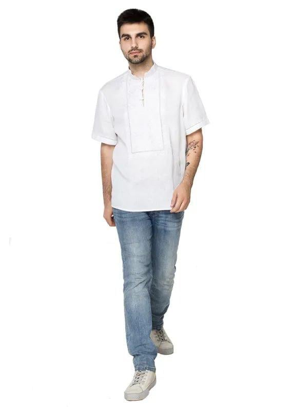 Вышиванка мужская р. 62 Белый (458) - фото 3 Вышиванка мужская р. 62 Белый (458) - фото 3