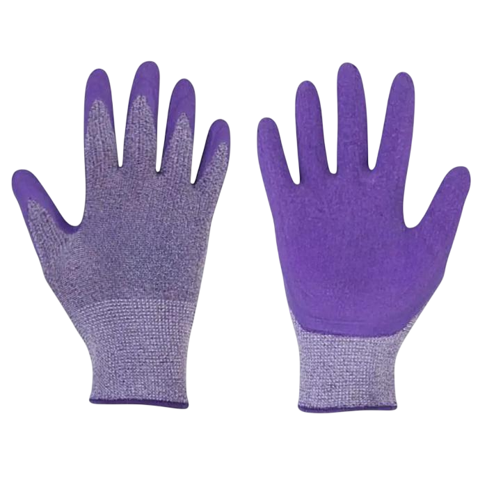 Перчатки рабочие с вспененным покрытием 24 пары Фиолетовый (7238)