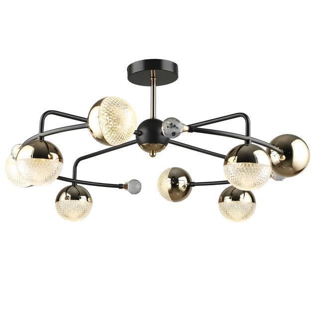 LED-люстра потолочная Sirius 112W с плафонами-шарами 3000/6500К IP20 B N6192/8 COFFEE+FGD 112W Кофейный (28686409)