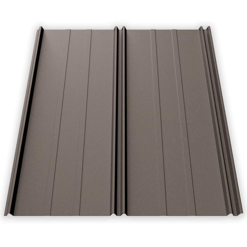 Фальц-настил AKM Zn 100 г/м2 0,43 мм 1120х2000 мм Ral 8019 Темно-коричневый матовый (30302535)