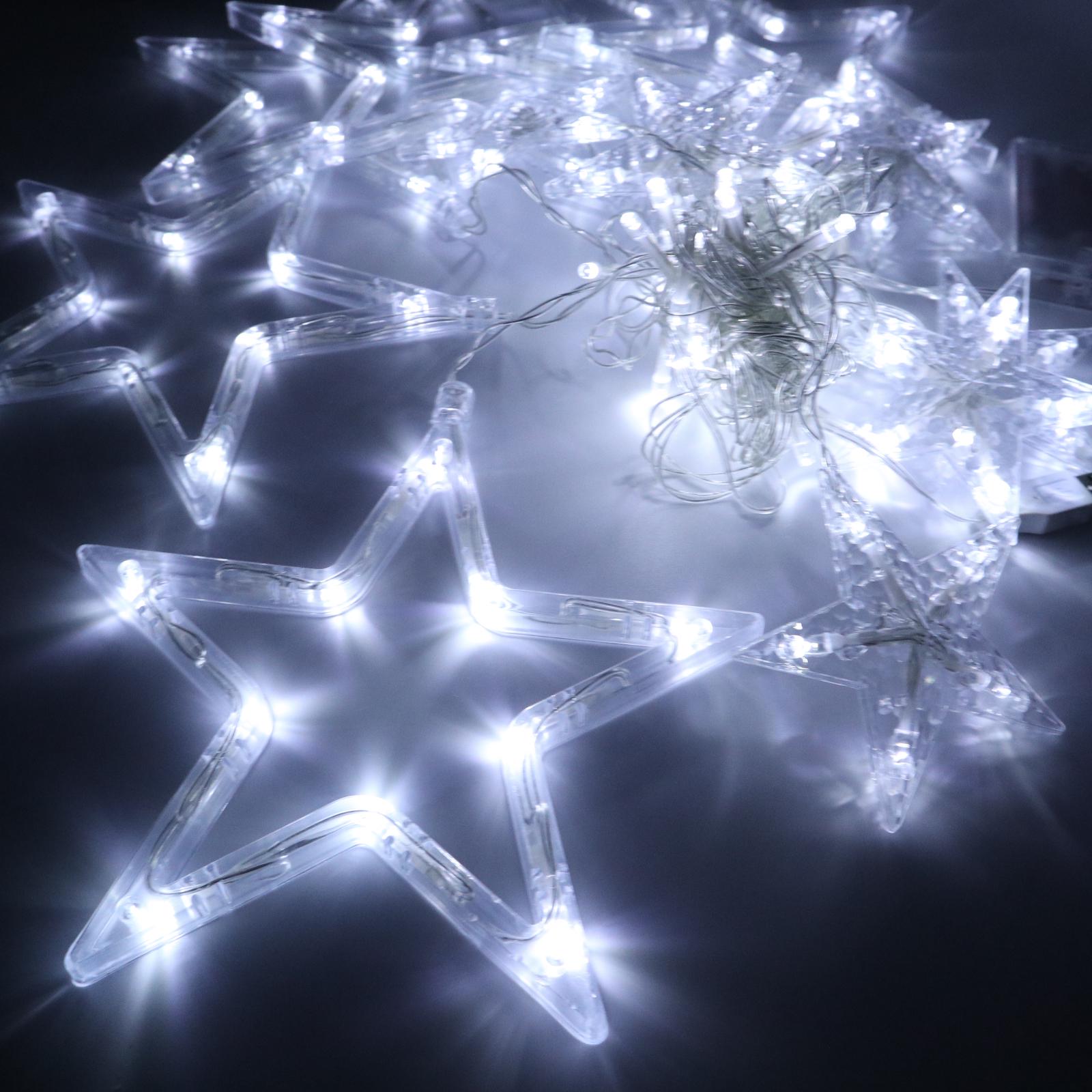 Гирлянда-штора Звезды на барейках и USB Xmas 3х1 м Белый (4507312) - фото 9 Гирлянда-штора Звезды на барейках и USB Xmas 3х1 м Белый (4507312) - фото 9