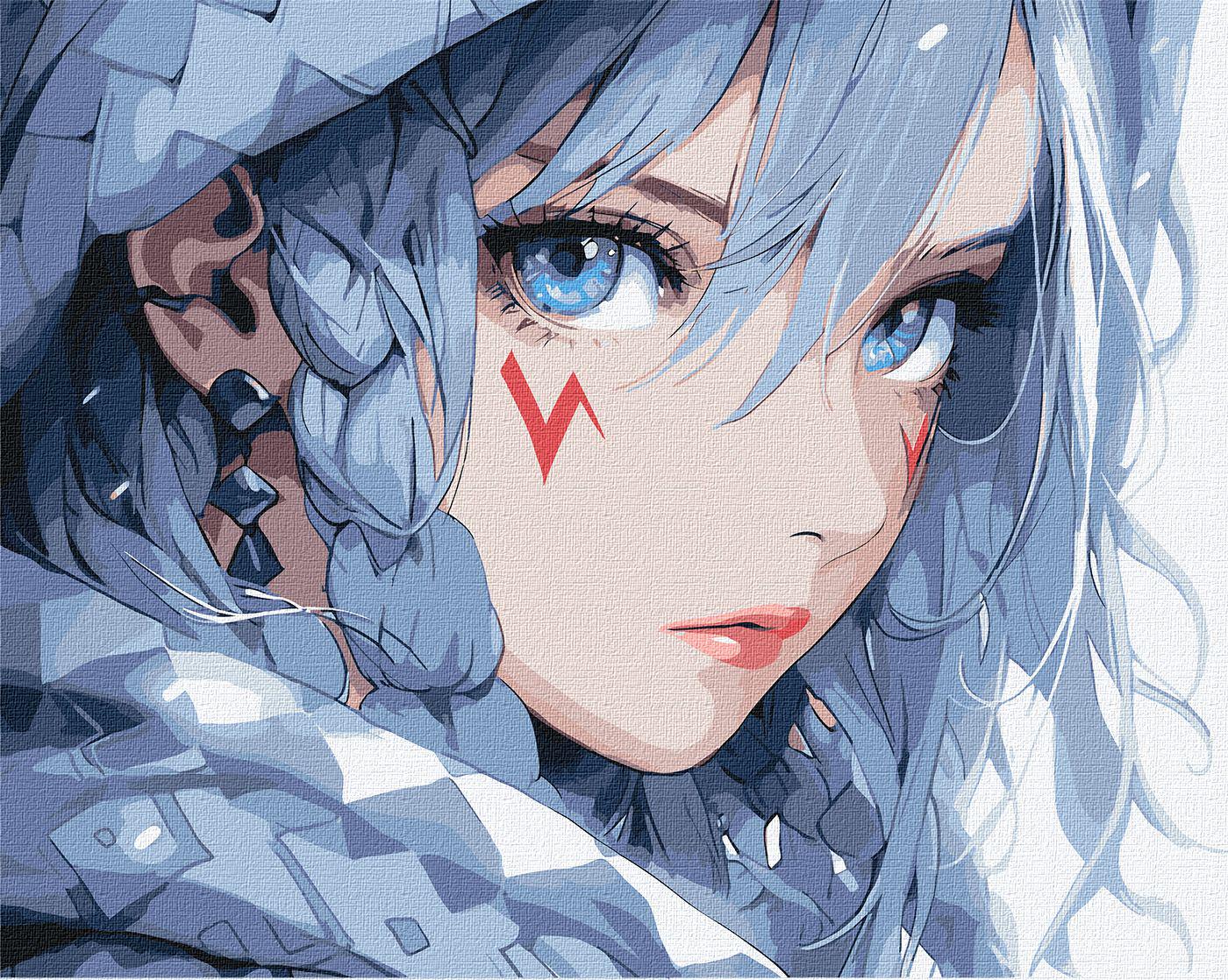 Картина по номерам Идейка Магия голубых глаз 40x50 см (Id-KHO8385)