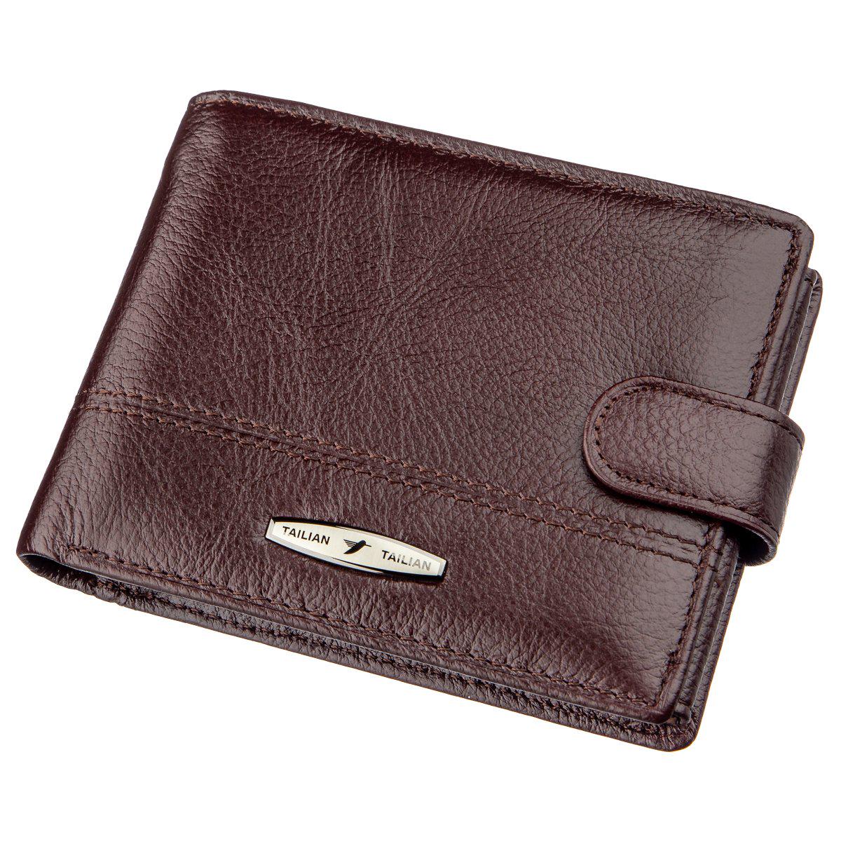 Гаманець чоловічий шкіряний Tailian 18995 Коричневий