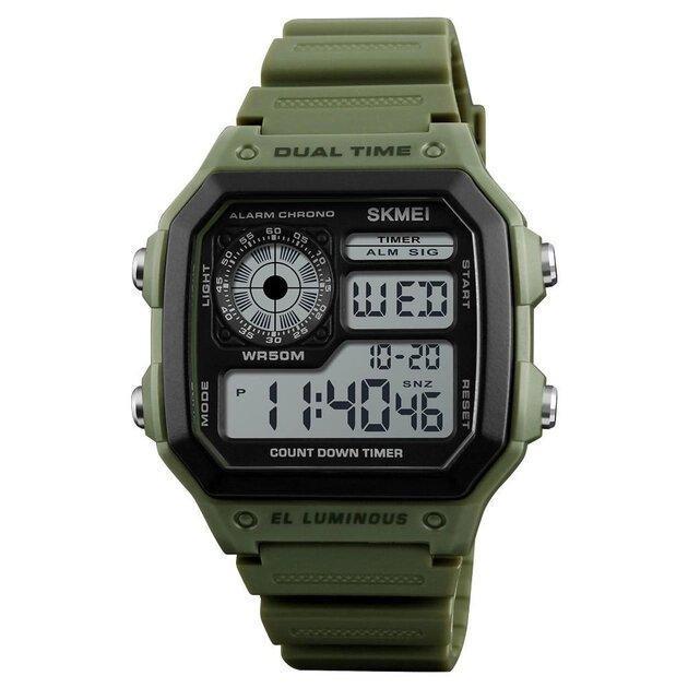 Часы Skmei мужские наручные 1299AG watсh Army Green (12338)