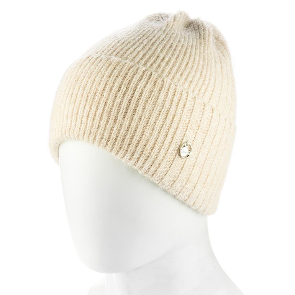 Шапка женская ангоровая сверху собрана Atrics WH909 утепленная флисом с отворотом Латте - фото 1 Шапка женская ангоровая сверху собрана Atrics WH909 утепленная флисом с отворотом Латте - фото 1