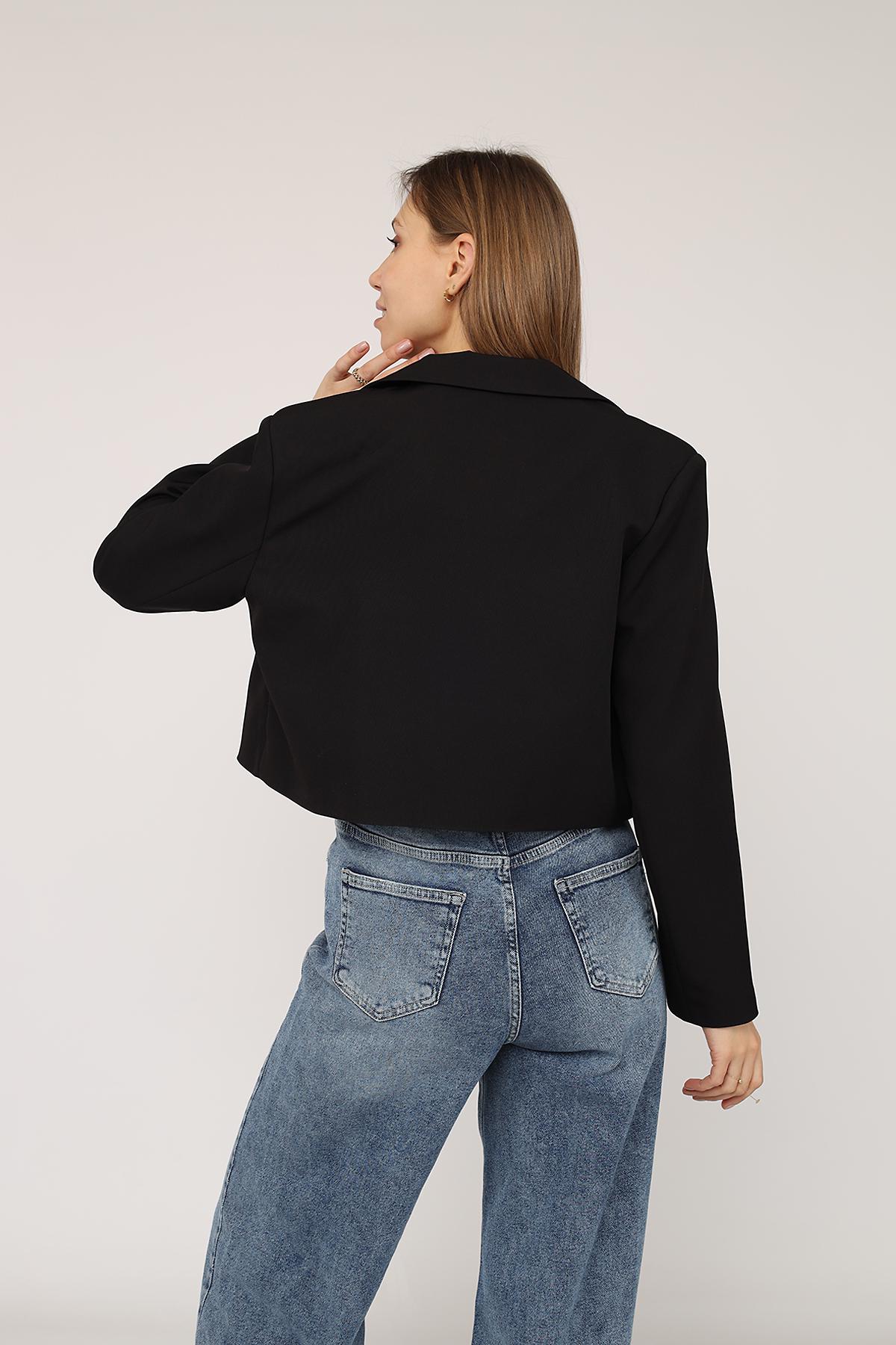 Жакет жіночий ЦБ-00271026 р. 46 Чорний (SKT001047760) - фото 6