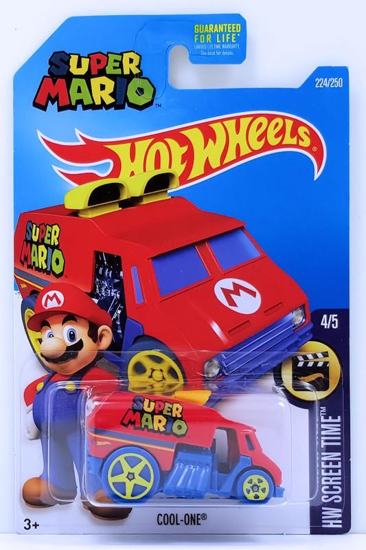Игрушечная машинка Hot Wheels Cool-One 2016 Screen Time №224 Super Mario (DHT14)