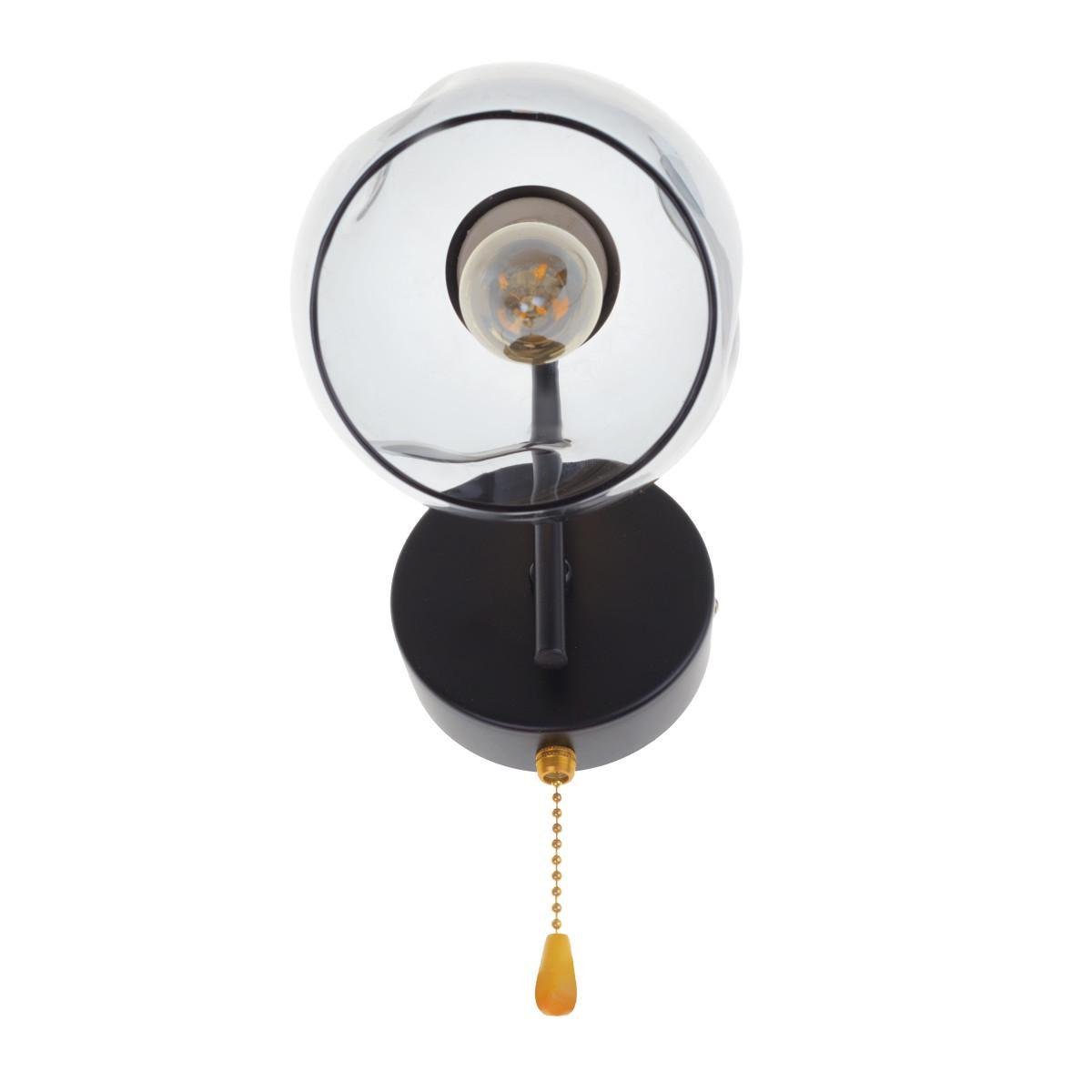 Бра Brille LK-718W/1 E14 BK+FG Черный/Серый - фото 2