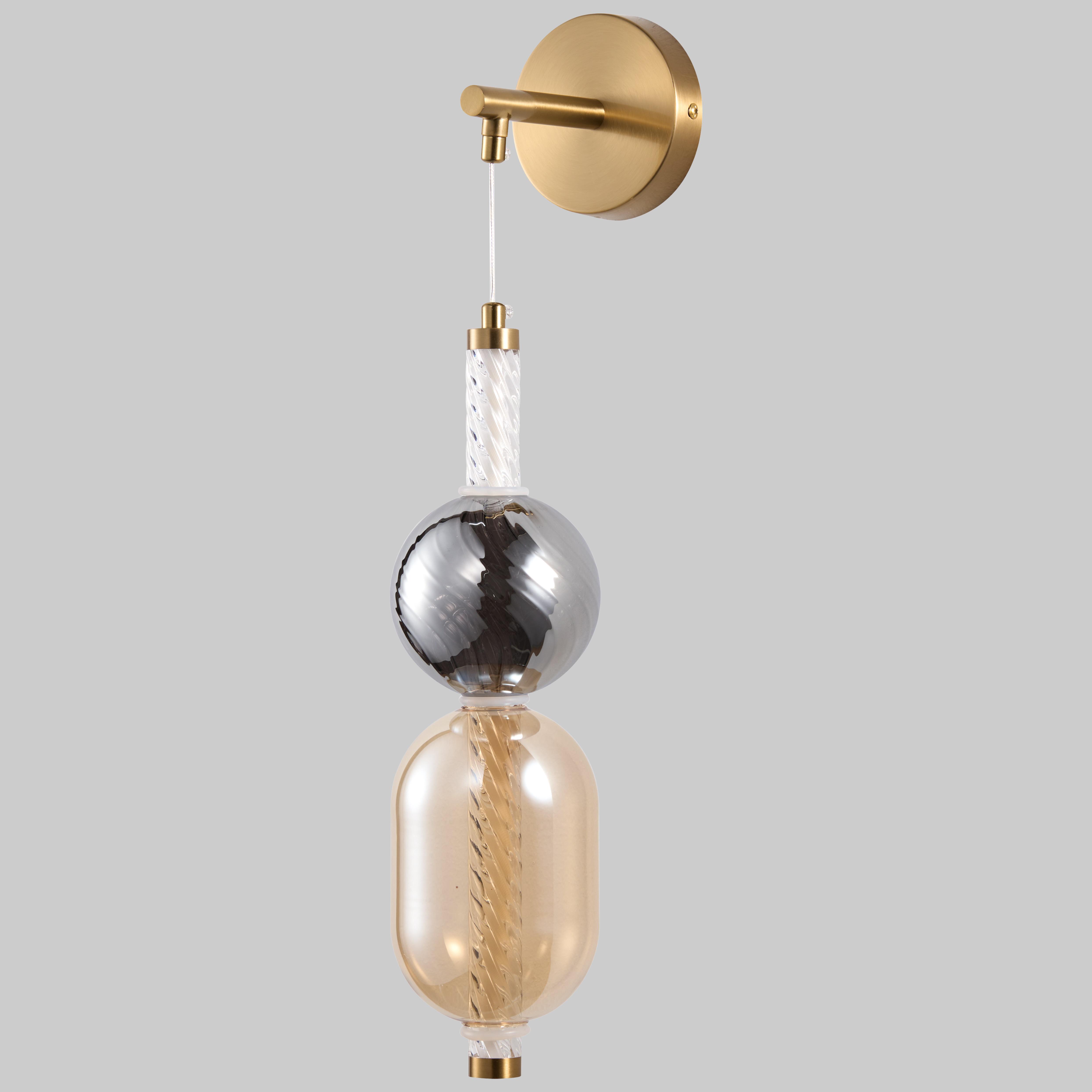 Светильник/бра настенный стеклянный 5W Бронзовый (88-W39327 AB/SM/AM)