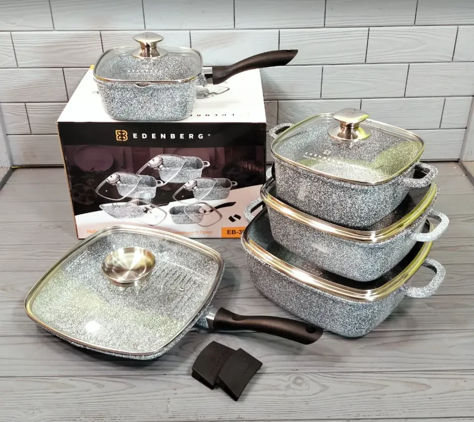 Набір посуду Edenberg 12 пр. з гранітним покриттям (EB-3989) - фото 2
